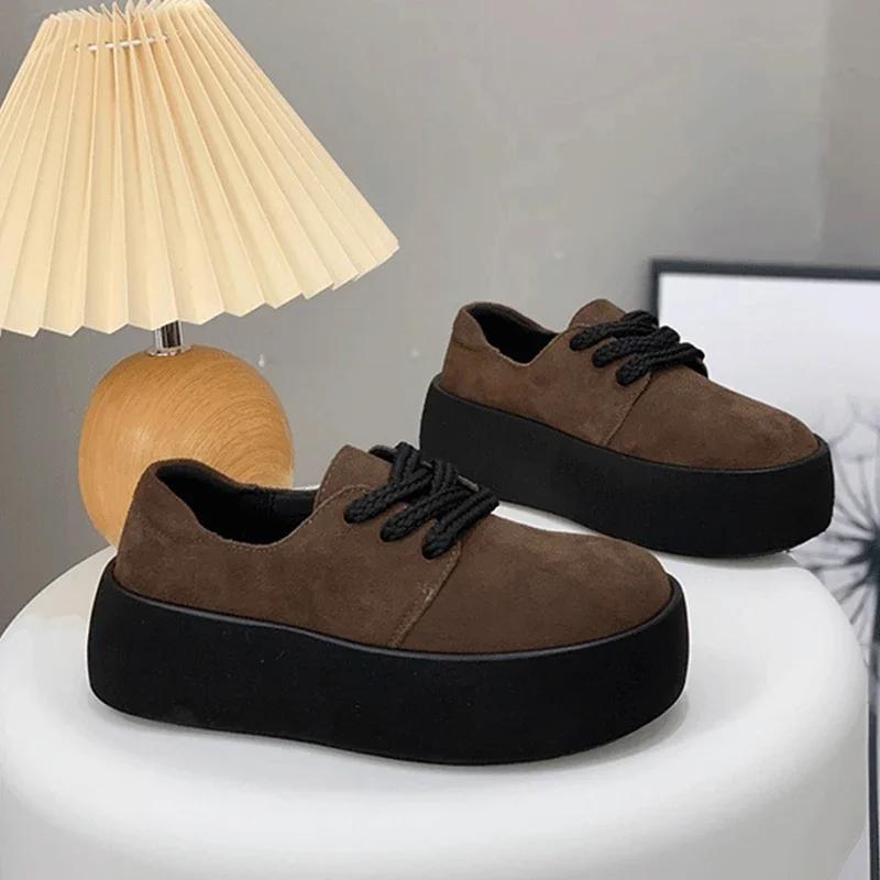 Leopard Women Platform Shoes Flats Suede Casual Sneakers Woman 2024 Trend New Cozy Walking Shoes Autumn Brand Mujer Zapatillas