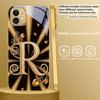Великолепная буква золотая "R" Для IPhone 17Pro Max 16 17 Pro 15 Pro 14 13 Plus 12 Mini 11Pro Max XR 16E 17Air Золотой стеклянный чехол для телефона