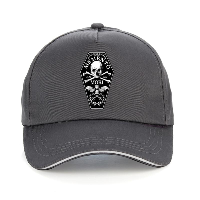 Шляпа Memento Mori, 100% чистый хлопок, Memento Mori Remember Death, римские цифры, череп и кости, гроб, крутая бейсболка