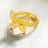 Кольцо из уникальной латунной проволоки в виде бабочки, изящный открытый дизайн для элегантных женских украшений