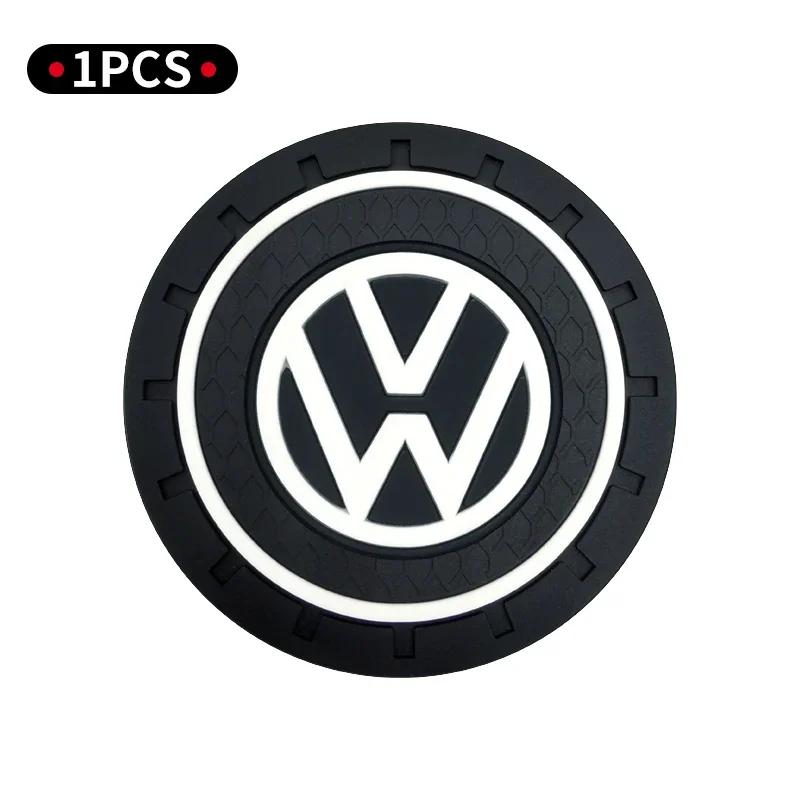 For Volkswagen VW Car Waterproof Pads Water Cup Slot Anti-Skid Pads Auto Parts For Volkswagen GTI R-Line R Polo Golf T5 Passat M
