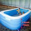 3/4 Layers Rectangular Inflatable Swimming Pool Paddling Pool Bathing Tub Outdoor Summer Swimming Pool for Kids Child
