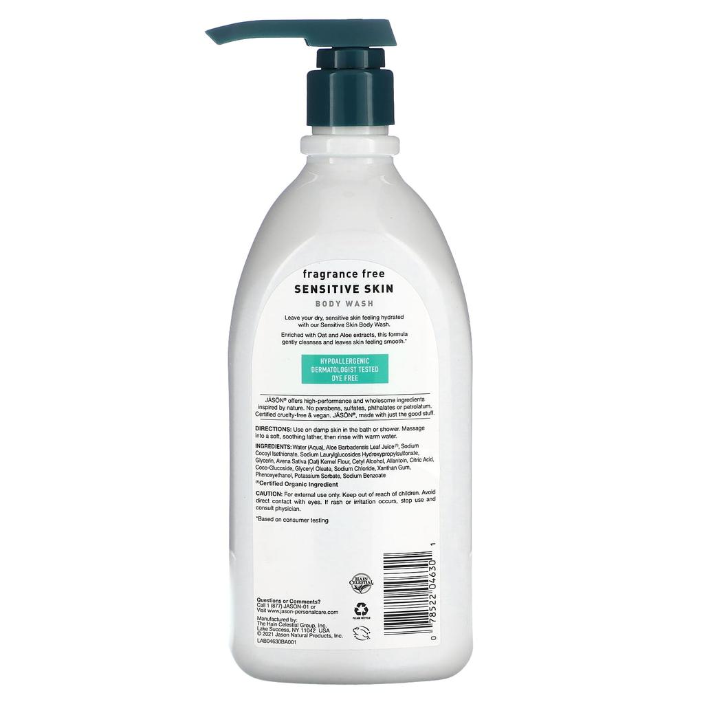 Body Wash, Sensitive Skin, Fragrance Free, 887Ml(30Fl Oz)