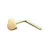 KODY PIERCING 9K Gold L-Shaped Heart Nose Stud - Quality Piercing