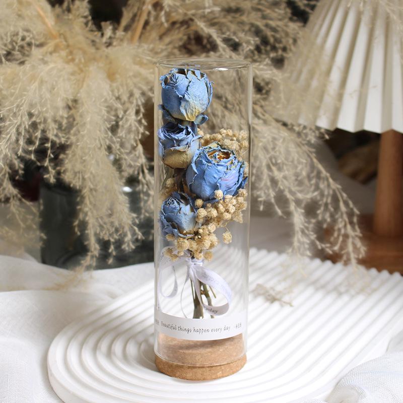 Eternal Rose Glass Dome: Dried Flower Gift & Creative Souvenir Ornament