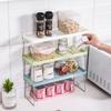 Support Storage Kitchen One Tier Organiser Shelf Jar Rack Pantry Practical Cupboard Convenient