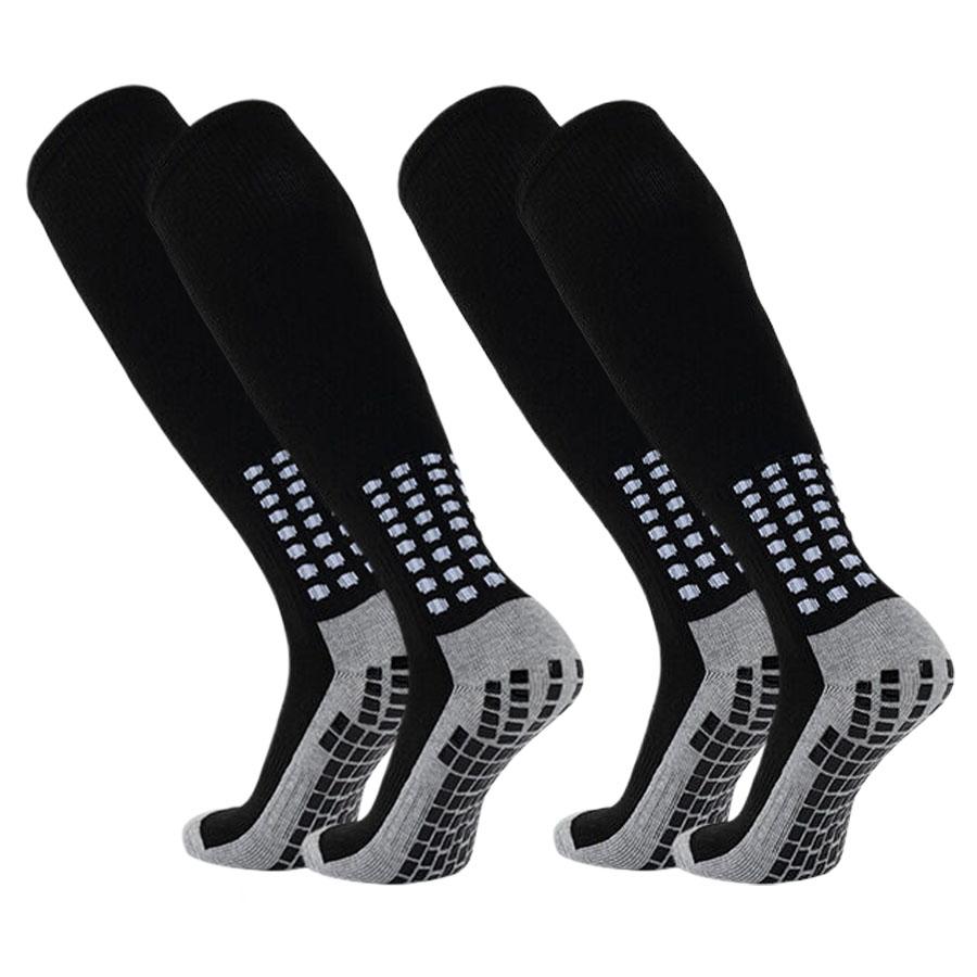 2Pair Knee High Long Non Slip Grip Socks Men Women's Football Basketball Baseball Rugby Soccer Cycling