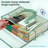 Large transparent PVC file folder, Expandable portable document organizer for school & office