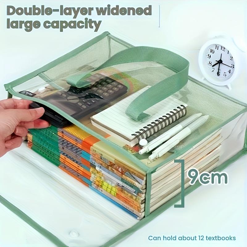 Large transparent PVC file folder, Expandable portable document organizer for school & office