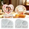 Durable Silicone Mold Heart Shape Crafts Casting Molds Picture Frame Mold  Desktop Decoration