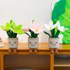 Cute Lily Flower Potted Plush Pendant With Soft Pp Cotton For Childrens Gift And Bedroom Decor