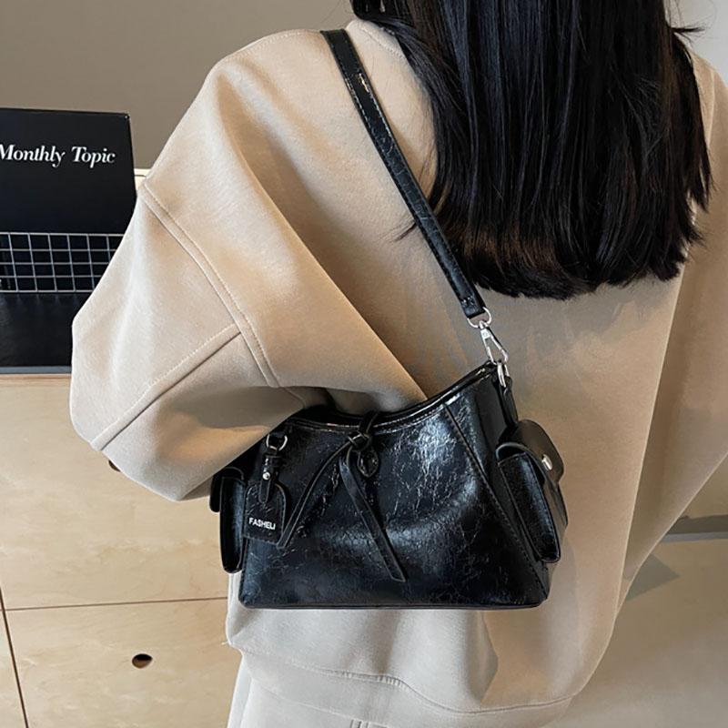 Мягкая кожаная женская сумка через плечо универсальная фактурная сумка большая сумка через плечо квадратная и ретро и маятниковая новая