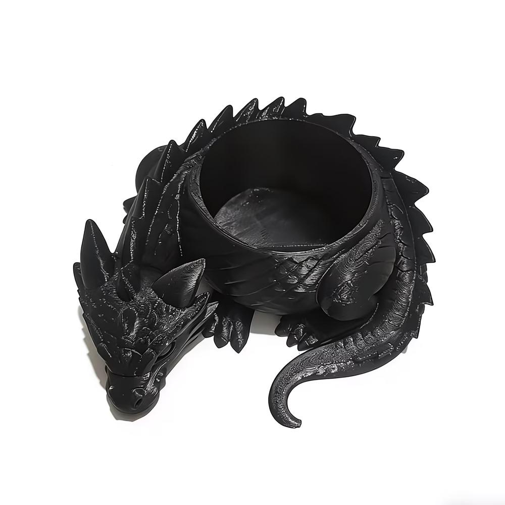 3D Printed Dragon Shaped Plant Pot Growing Pots Plastic Flower Container Funny Handmade Succulent Planter for Living Room