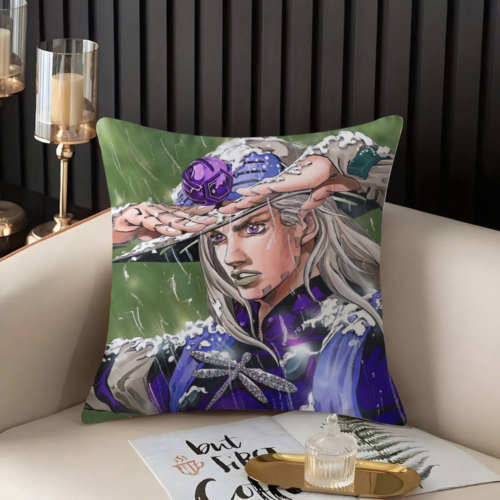 Чехол для подушки J-JoJo B-Bizarre Adventure Домашний Общежитие Спинка стула Короткий плюш Двусторонняя печать Офис Подушка для сна