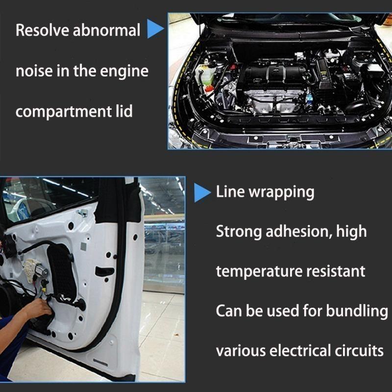 15M автомобильная фланелевая лента термостойкая огнестойкая защитная тканевая лента для жгутов проводов автомобиля самоклеящаяся противоударная автомобильная лента