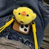 Japan Anime Kiiroitori Soft Plush Filling Doll Phone Back Clip Can Be Slung Diagonally with Shoulder Straps Girl's Birthday Gift