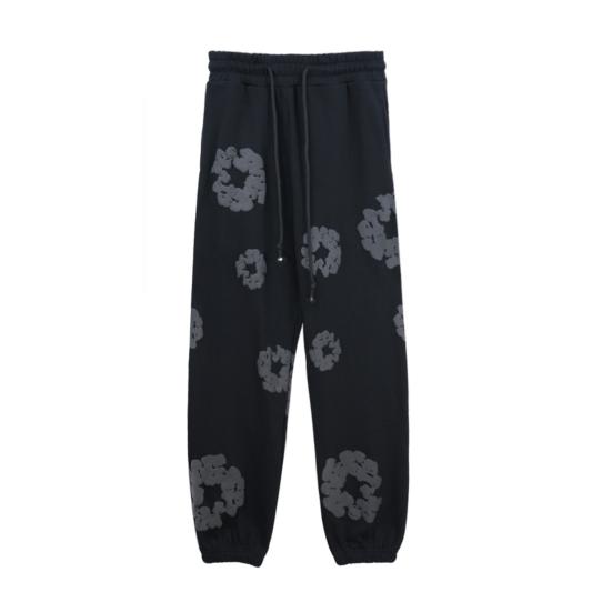 Женские спортивные штаны с эластичной талией, регулируемые на шнурке, женские спортивные брюки с цветочным принтом, спортивные повседневные брюки