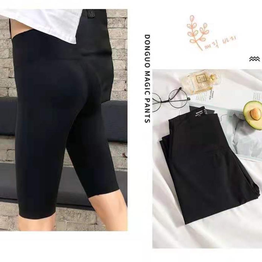Women Shorts Thin Fitness Leggings Casual High Waist Fashion Yoga Shorts Summer Slim Knee-Length Bottoms Black Cycling Shorts Streetwear