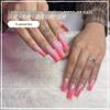 Длинные розовые градиентные острые накладные ногти - Съемные маникюрные накладки в европейском и американском стиле
