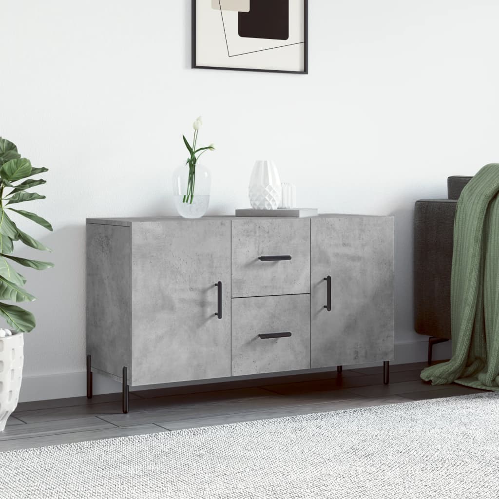 Vidaxl Komoda, Szarość Betonu, 100X36X60 Cm, Materiał Drewnopochodny