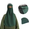 1PC Face Cover Sun Protection Solid Color Single Layer Women Headwrap Fashionable Middle Eastern Sunscreen Mask