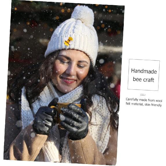 COHEALI Войлочные пчелы для рукоделия: 10 шт. Плюшевые шмели из шерстяного войлока для рукоделия, сделай сам, подарок на вечеринку в честь гендерной принадлежности ребенка, тематическое украшение для вечеринки