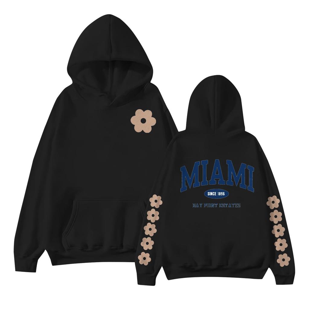 Женская мода с принтом, длинный рукав, свободная толстовка, верхняя часть, осенняя толстовка с капюшоном