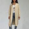 Женский модный вязаный кардиган свитер средней длины повседневный свободный свитер куртка