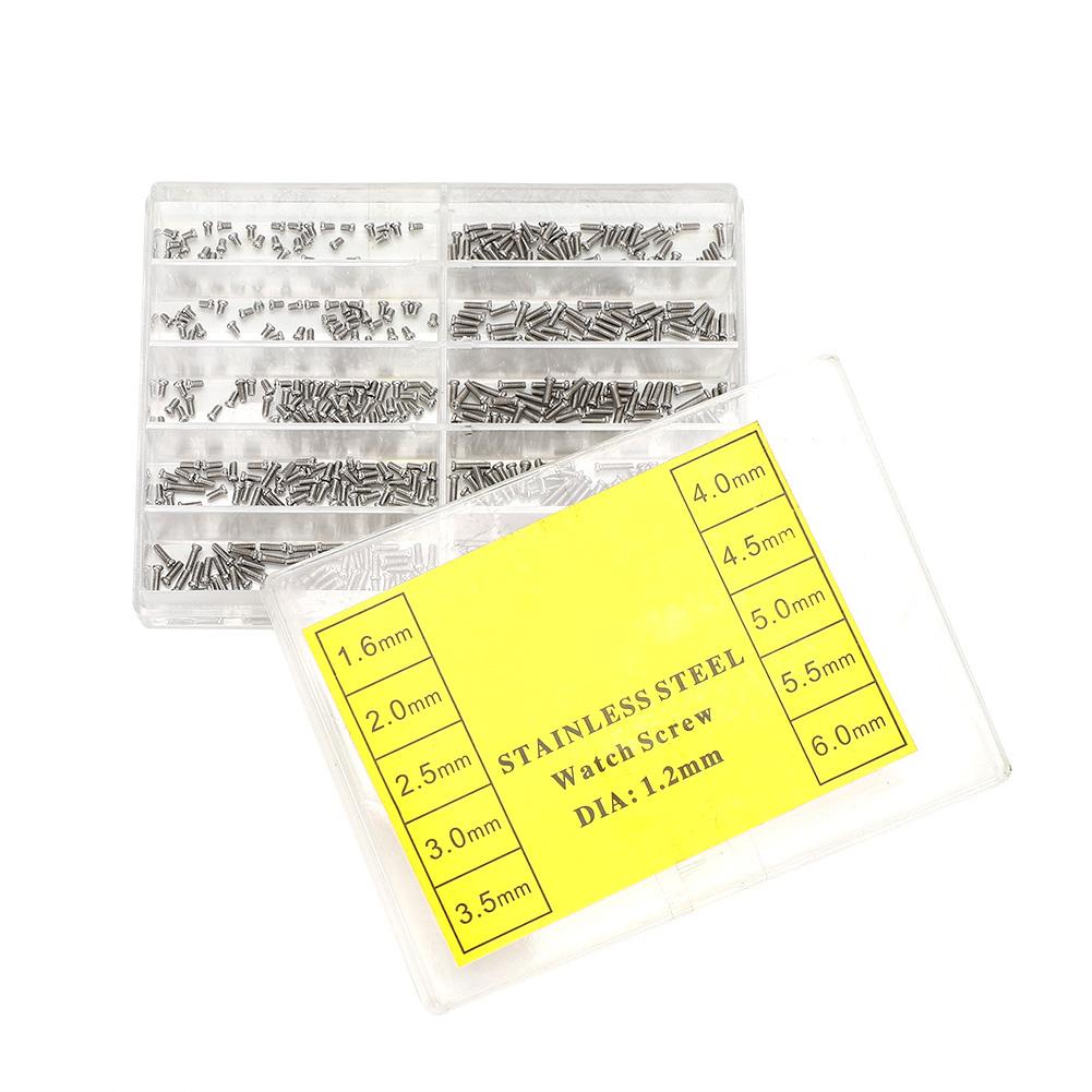 1.2mm Metal Glasses Watch Repair Clock Screw Repairing Tool Accessory with Box