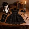 Готическое макси-платье с винтажным кружевом Wednesday Addams для девочек от 3 до 8 лет