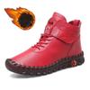Winter Furry Booties Slip On Shoes For Women Lace Up High Top Sneakers Casual Faux Leather Orthopedic Shoes Shockproof Ladies
