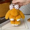 Lovely Play Dead Rabbit Doll Fashion Rabbit Fur Keychain Pluff Bunny Keychain  Girlfriend