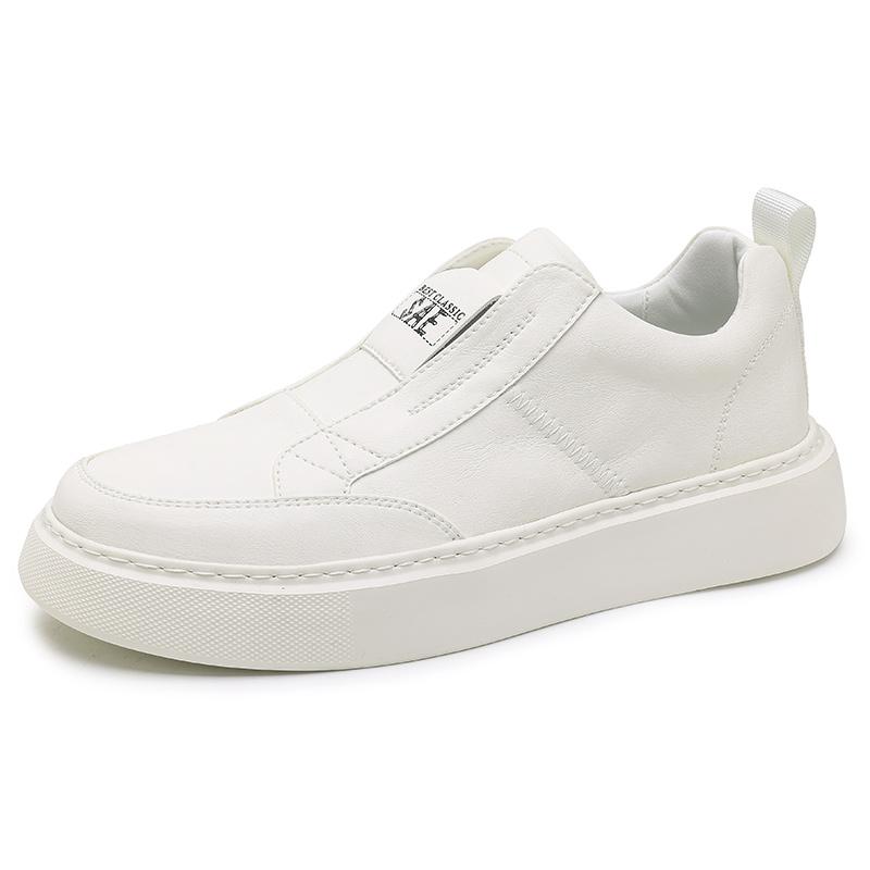 Fashion High Quality Men Thick Bottom Designer Vulcanized Shoes Fashion Antiskid Outdoor Loafers Flat Casual Leather Tennis Shoe 2024New