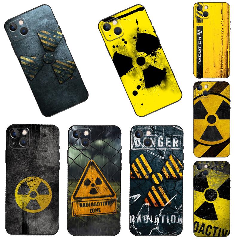 Nuclear Radiation Emblem Phone Case For iPhone 16 15 14 13 11 12 Pro Max Plus Mini XR 16e Funda Silicone Back Cover
