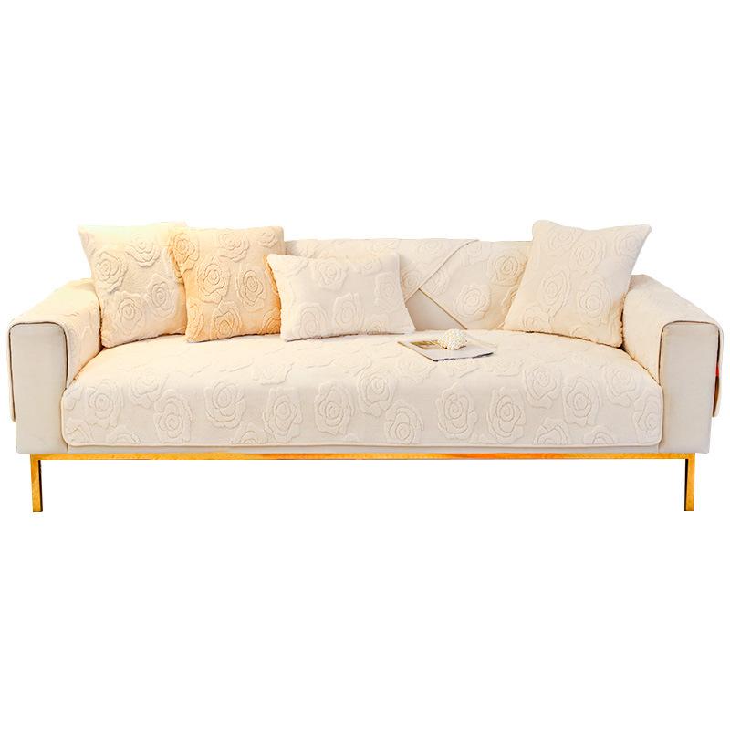 Бархатная подушка для дивана Tower, зимняя утолщенная подушка, простой современный нескользящий кожаный чехол для дивана, новинка 2024, тканевый чехол