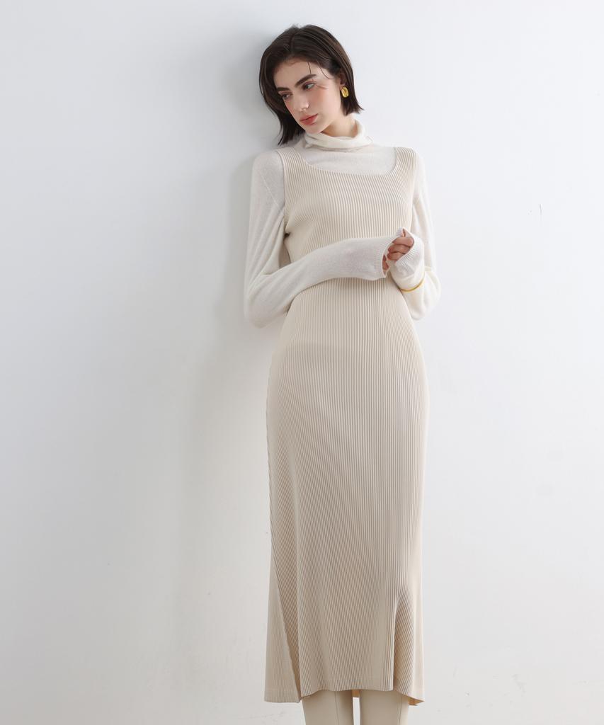 Pleats Mood Soli Pleats Sleeveless Dress