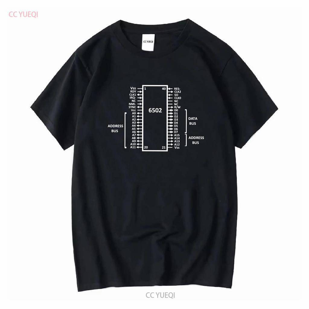 MOS 6502 CPU computer electronics classic style T Shirt long or short sleeves vintage Washed fashion Top For Everyday Wear