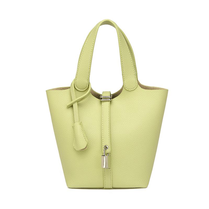 Универсальная сумка-ведро с текстурированным узором личи 2024 года — модная сумка через плечо для женщин и для поездок на работу и для мам с детьми