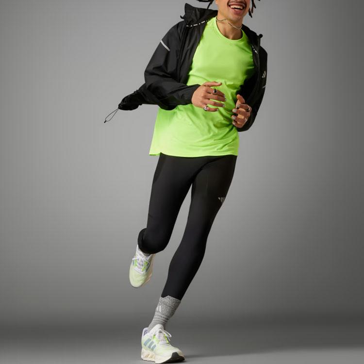 Adidas Ultimate Jacket Solid Color Reflective Logo Loose Long Sleeve Hooded Jacket Men Jacket Black HY1422