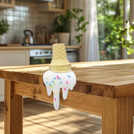 Фигурка тающего мороженого, падающая на землю, вафельный рожок, смоляная статуэтка, скульптура, для дома, офиса, рабочего стола