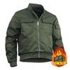 Mens Bomber Jacket With Baseball Collar Oversized Fit Large Pockets Windproof Water-Resistant Fall Casual Outerwear