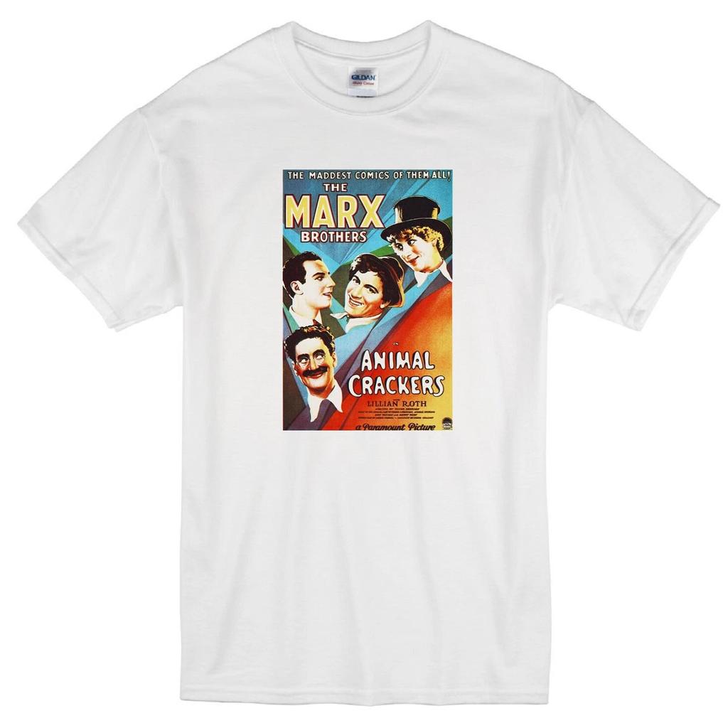 MARX BROTHERS ANIMAL CRACKERS GROUCHO CHICO HARPO ZEPPO MOVIE WHITE T-shirt