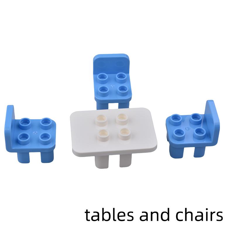 Большие Строительные Блоки Дом Аксессуары Части Крыша Окно Стена Строительство Собирать Кирпичи Образовательные Игрушки Для Детей Подарок