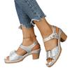 Women's Wide Width Buckle Sandals, Chunky Heel Summer Slides, Wholesale High Heel Mules In Stock