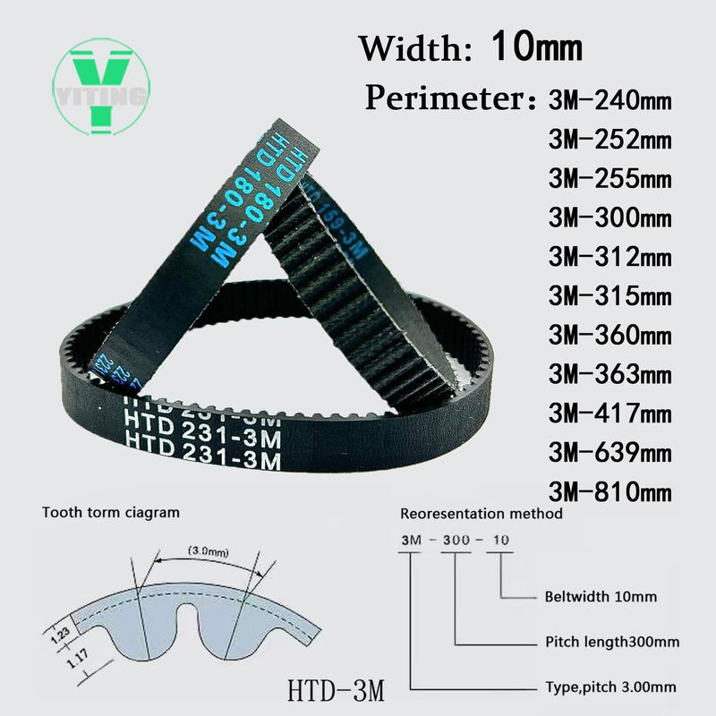 HTD3M 20T 40Teeth Timing Pulley Belt Set Belt Width 10mm Bore 4~20mm Reduction 2:1 Deceleration 3M Pulley Kit Synchronous Wheel