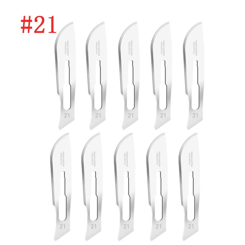 Хирургический скальпель из углеродистой стали с лезвиями и ручкой, скальпель, режущий инструмент своими руками, ремонт печатных плат, хирургический нож для животных, дропшиппинг, хирургический нож