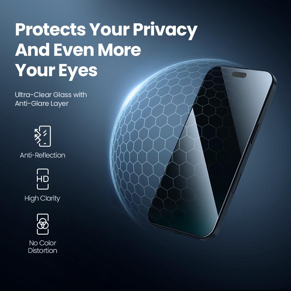 NILLKIN Защитное стекло с защитой от подглядывания для iPhone 18 Pro Max Пленка-защита Анти-шпион Анти-отпечатки пальцев FM5005