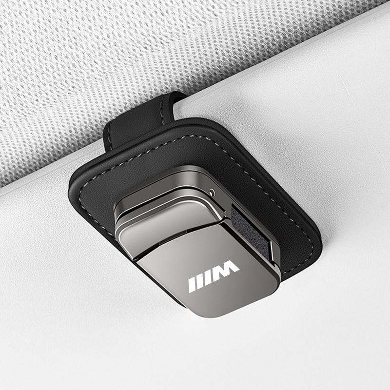 AAACD1 Car Visor Glasses Clip For BMW M E36 E39 E46 E90 E91 F48 F25 F15 F01 G32 X1 X3 X5 X6 X7 zinc alloy Sunglasses Holder Organizer