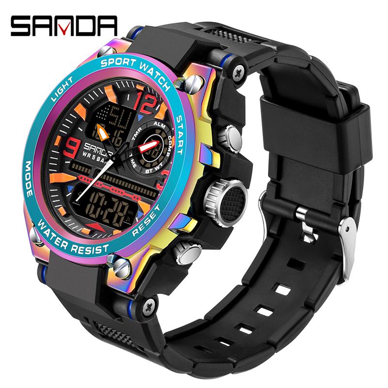 New Product SANDA Cool Trend Special Forces Watch Men's Waterproof Luminous Magic Sports Electronic Watch