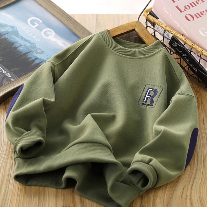Fashion Long Sleeved Hoodie Letter Style T-Shirt Breathable Boys Girls Soft Cotton Clothes Casual Sweatshirt Oversizes